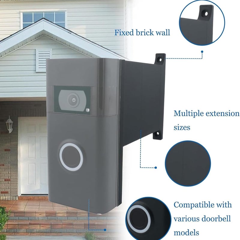 AIVONO Doorbell Mount Compatible with Ring Doorbell, Extends Doorbell Mount for Brick Wall, Better Visibility and Angle Designed To Fit All for Ring Doorbell Models (3-1/4") - Image 3